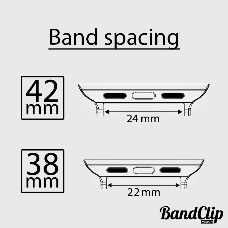 BandClip with spring bar Apple Watch band adapters